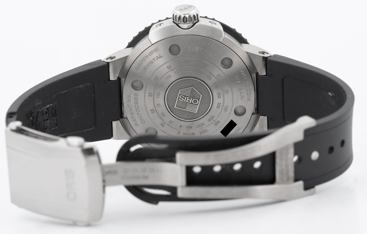 Oris ProDiver GMT 01 748 7748 7154 Black Titanium 49mm Watch Box Papers