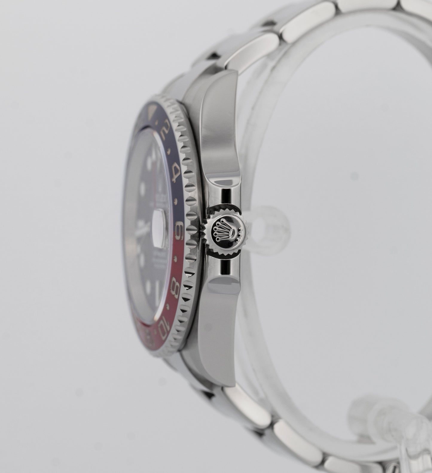 Rolex GMT-Master II 40mm PEPSI Red Blue Stainless Steel Oyster Watch 126710 BLRO