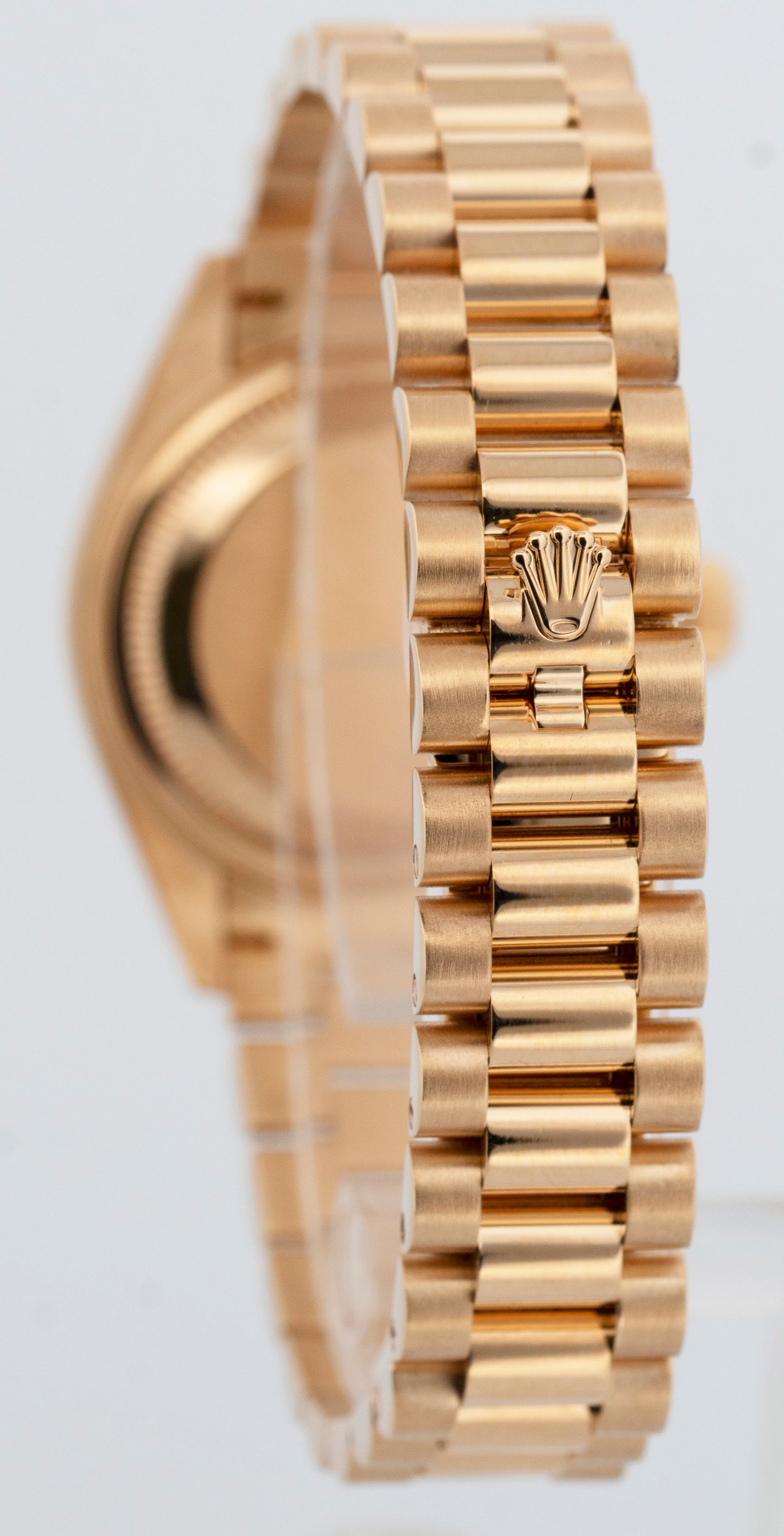 PAPERS Rolex DateJust President 28mm Champagne 18K Yellow Gold 279178 BOX