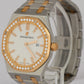 PAPERS Audemars Piguet Royal Oak WHITE DIAMOND 18K Gold Steel 33mm 67651SR BOX