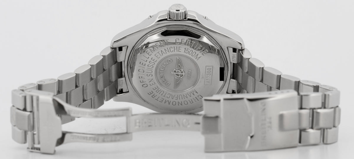 Breitling Superocean 42 A17360 Orange Stainless Steel 42mm Watch Box Papers
