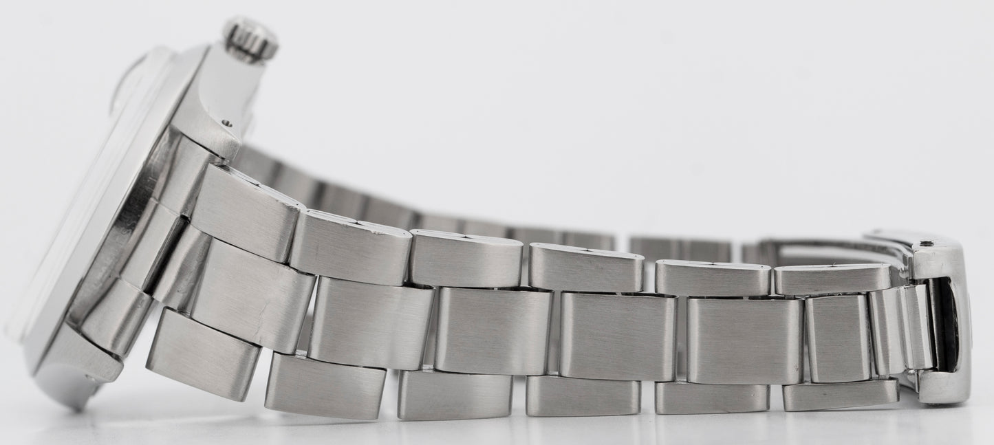 Vintage Rolex Oysterdate Precision White Stainless Steel 34mm Watch 6694