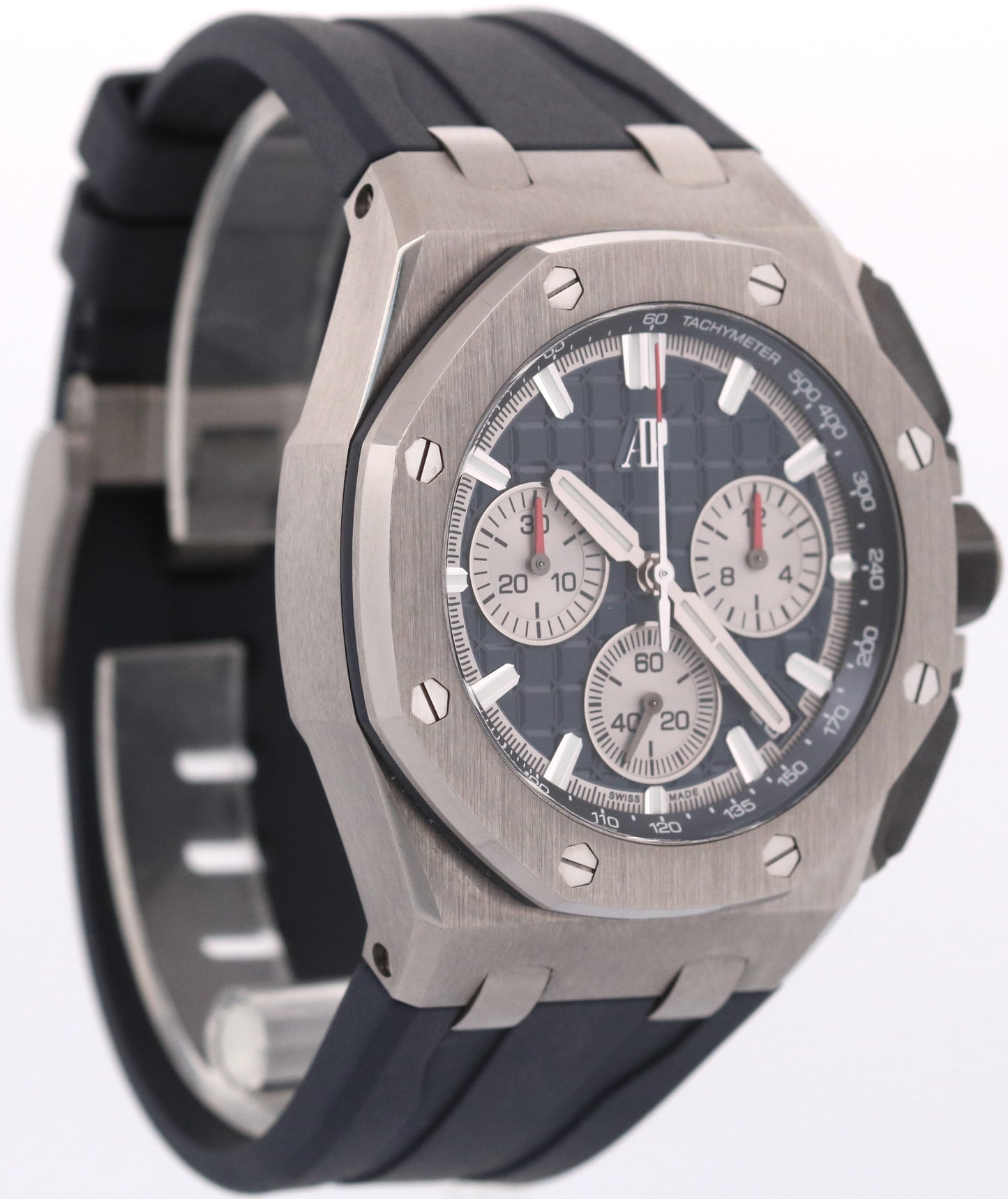 PAPERS Audemars Piguet Royal Oak Offshore BLUE Titanium Rubber 43mm 26420TI BOX
