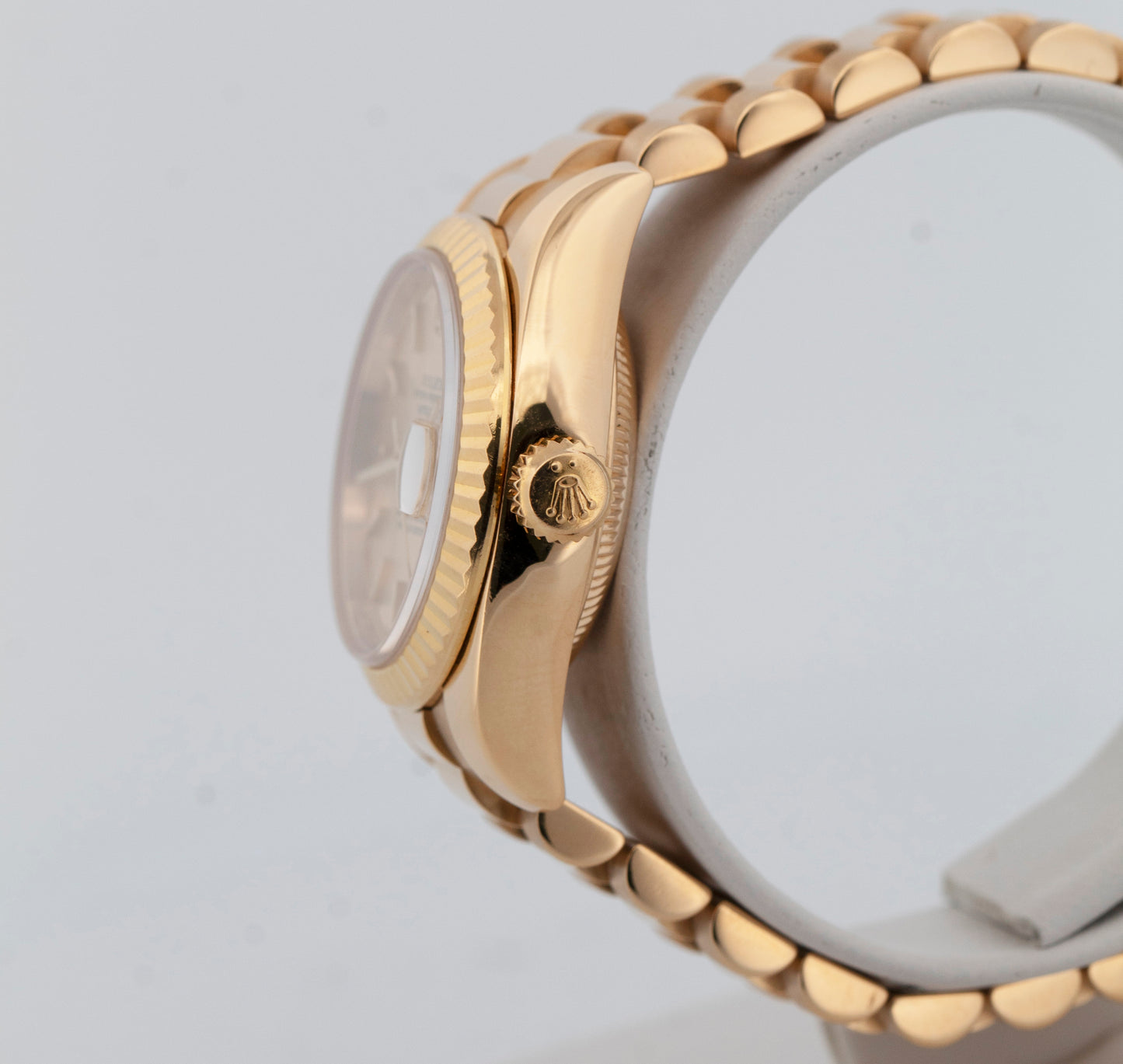 Ladies Rolex DateJust President 26mm Silver 18K Yellow Gold 179178 Watch