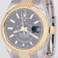 MINT PAPERS Rolex Sky-Dweller Two-Tone Gold Steel Black 42mm 326933 Watch BOX