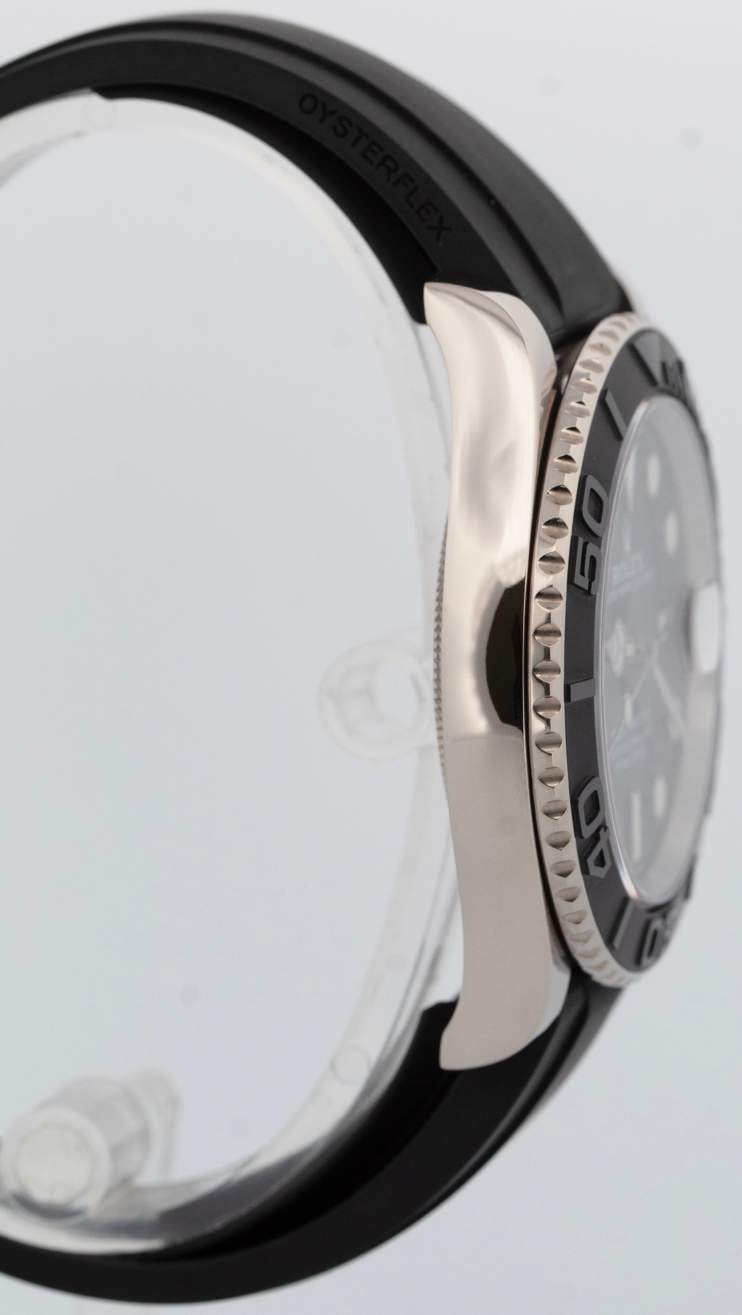 PAPERS Rolex Yacht-Master 18K White Gold Oysterflex Black 42mm Watch 226659 BOX