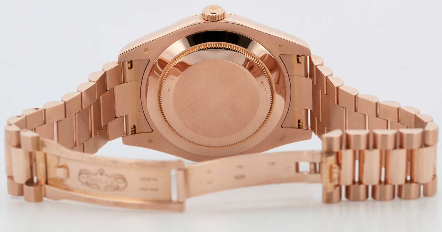 2025 RSC PAPERS Rolex Day-Date II 41mm President CHOCOLATE WAVE Rose Gold 218235