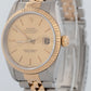 1989 Rolex DateJust 36mm Champagne Two-Tone 18K Gold Steel JUBILEE Watch 16233