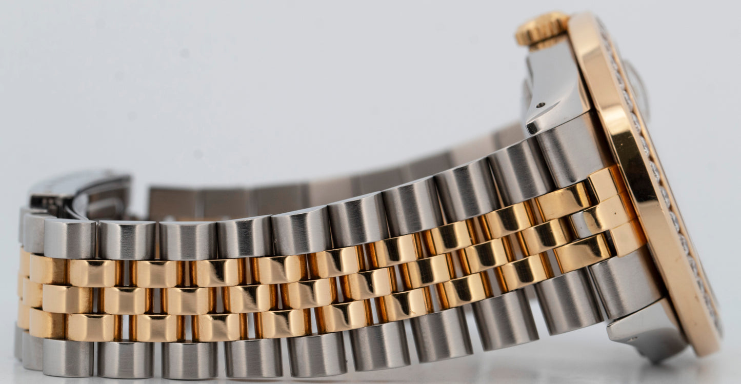 Rolex DateJust Two-Tone MOP DIAMOND Yellow Gold Steel 36mm 16233 Watch BOX