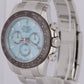 MINT NEW PAPERS Rolex Daytona BAGUETTE GLACIER ICE BLUE 40mm Platinum 116506 BOX