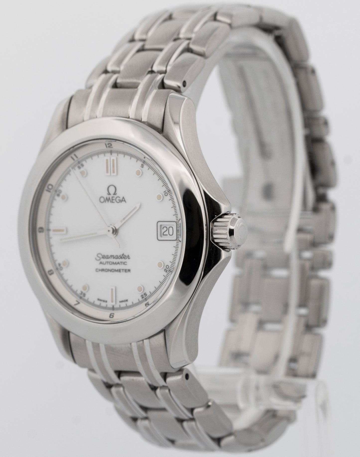 Omega Seamaster WHITE 2501.20 Stainless Steel 36.25mm Date 2501.20.00 Watch