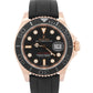 Rolex Yacht-Master BLACK Rose Gold Oysterflex Rubber Ceramic 40mm Watch 116655