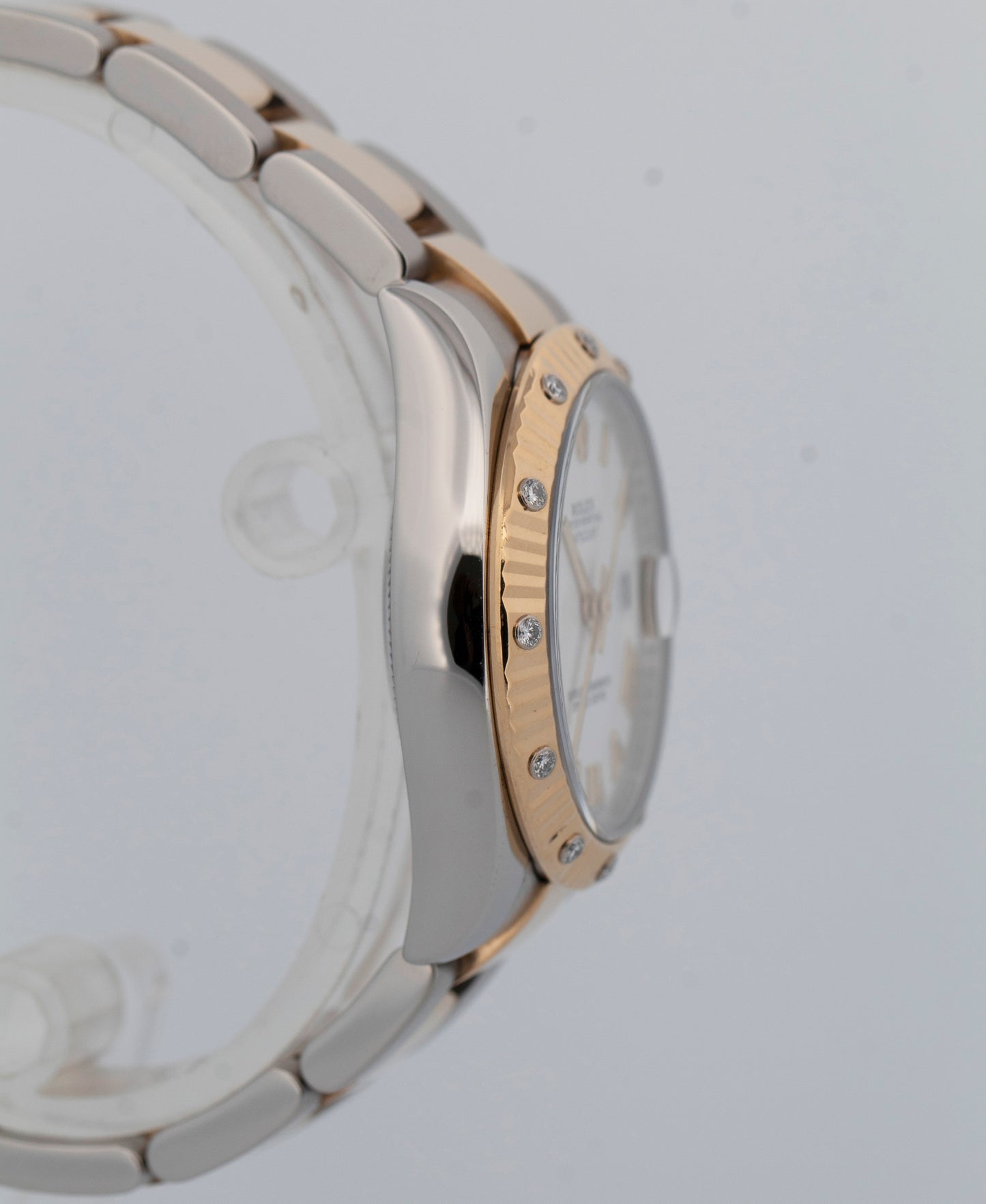 Rolex DateJust Mid-Size 31mm White Roman DIAMOND Two-Tone 18K Gold Watch 178313