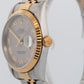 PAPERS Rolex DateJust 36mm Slate Gray 18K Yellow Gold Steel JUBILEE 16233 BOX