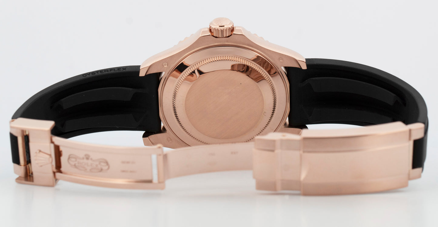 2020 PAPERS Rolex Yacht-Master BLACK 18K Rose Gold 40mm 126655 Watch BOX