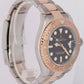 MINT Rolex Yacht-Master Black 40mm 18K Rose Gold Stainless Steel Watch 116621