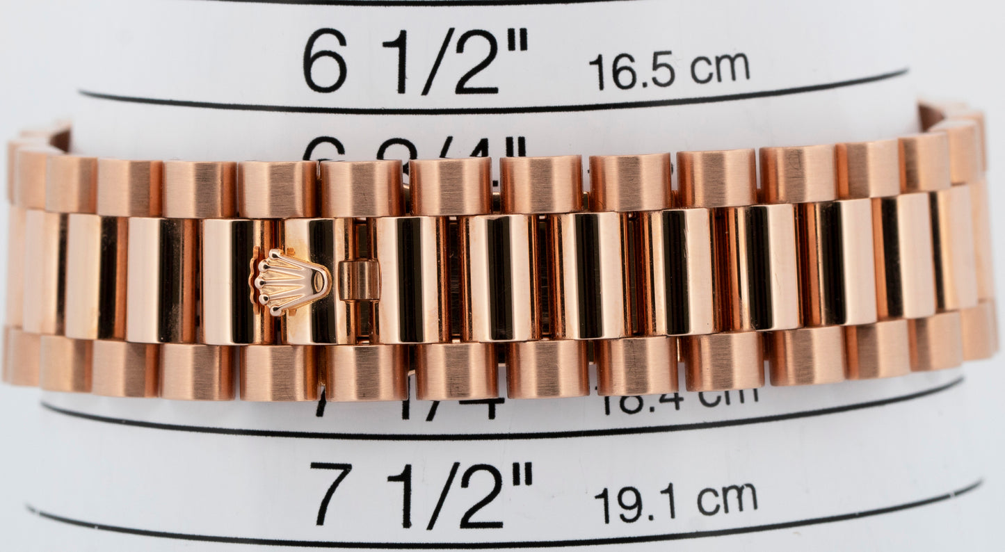 2025 RSC PAPERS Rolex Day-Date II 41mm President CHOCOLATE WAVE Rose Gold 218235