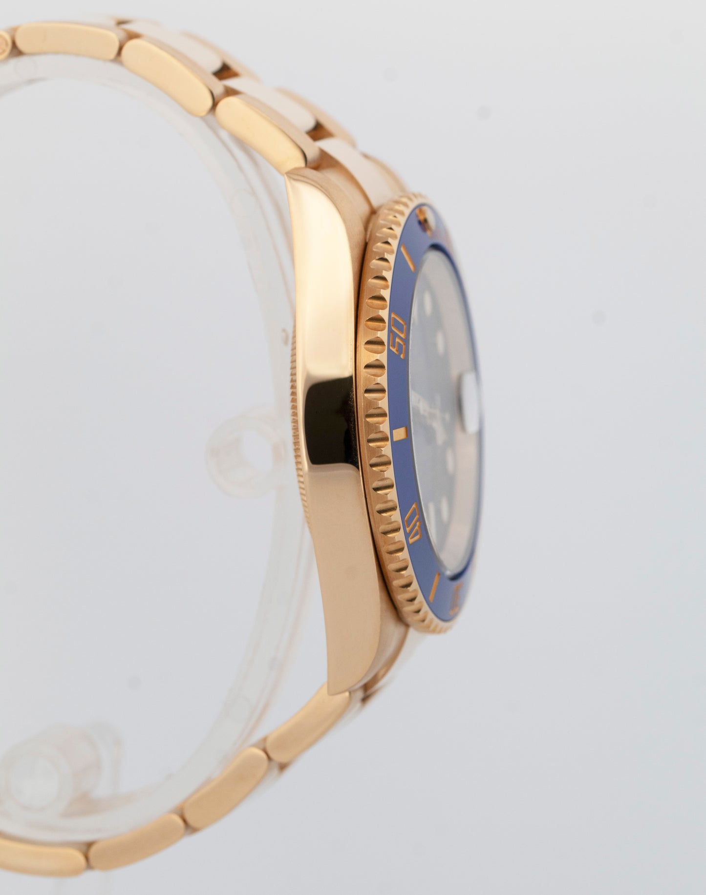 PAPERS Rolex Submariner Date 40mm BLUE Ceramic 18K Yellow 116618 LB Watch BOX