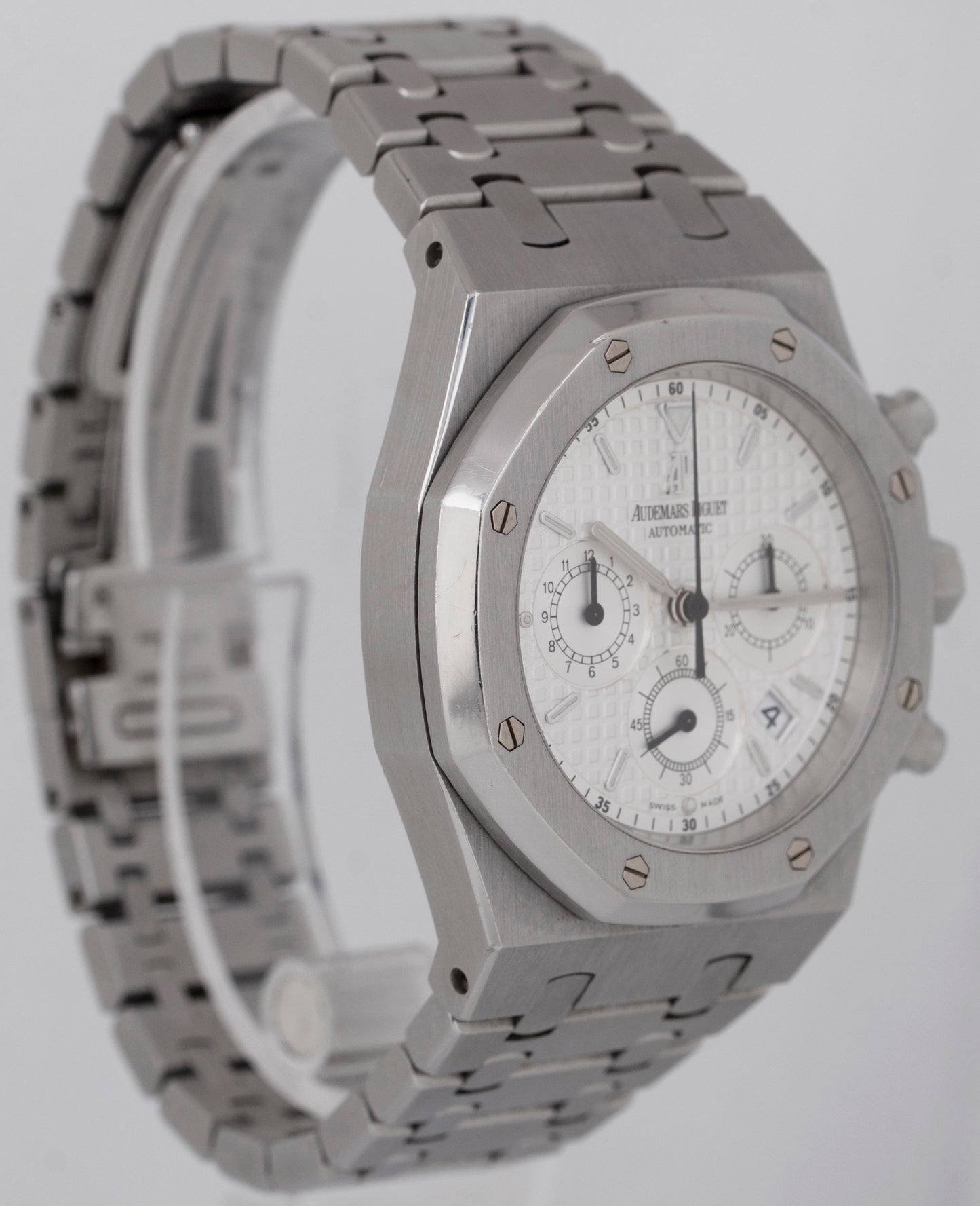 Audemars Piguet Royal Oak Chronograph White 39mm Stainless Steel 26300ST BOX