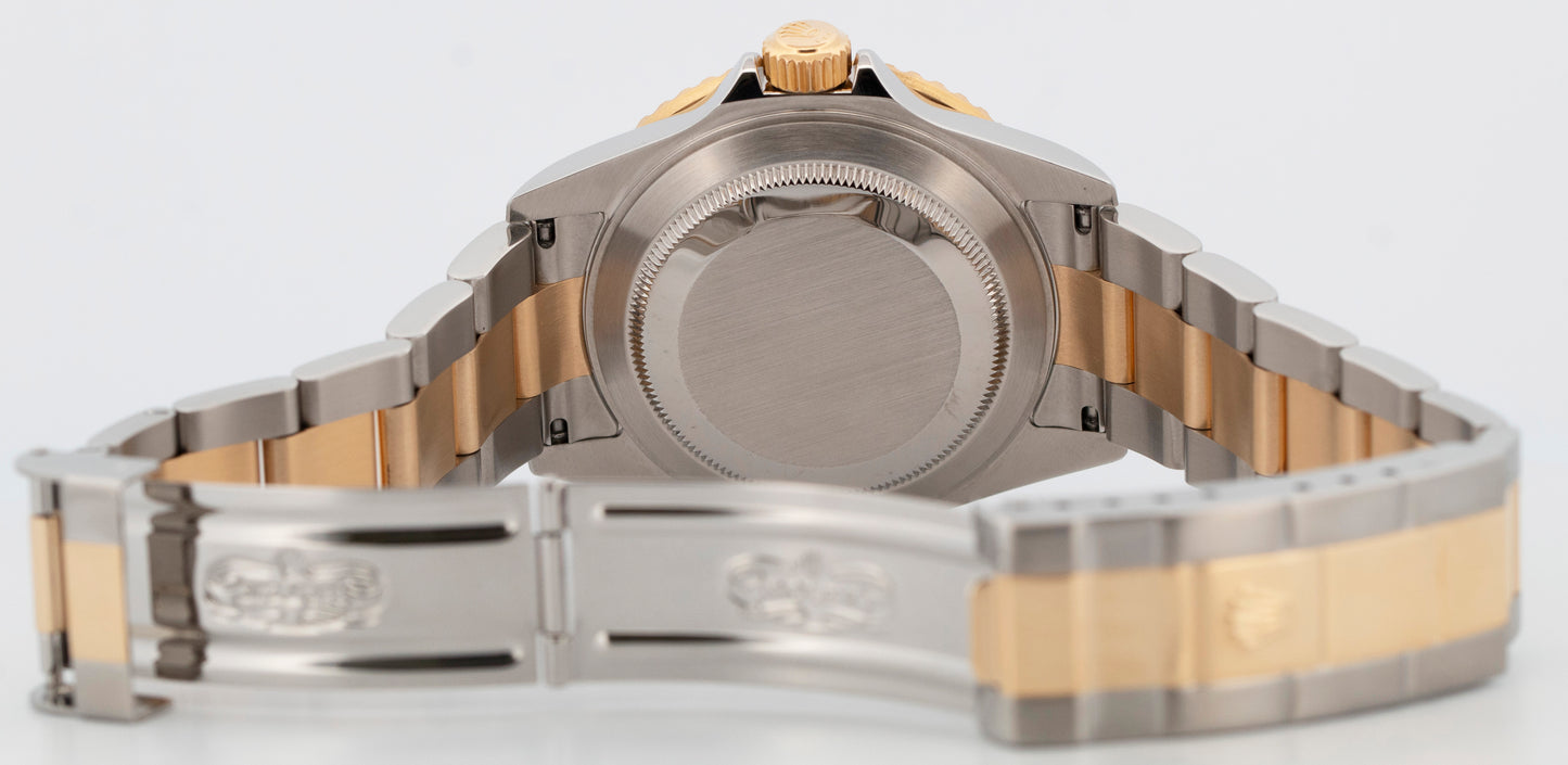 2006 PAPERS Rolex Submariner Date BLACK Two-Tone Gold 40mm 16613 LN Watch BOX
