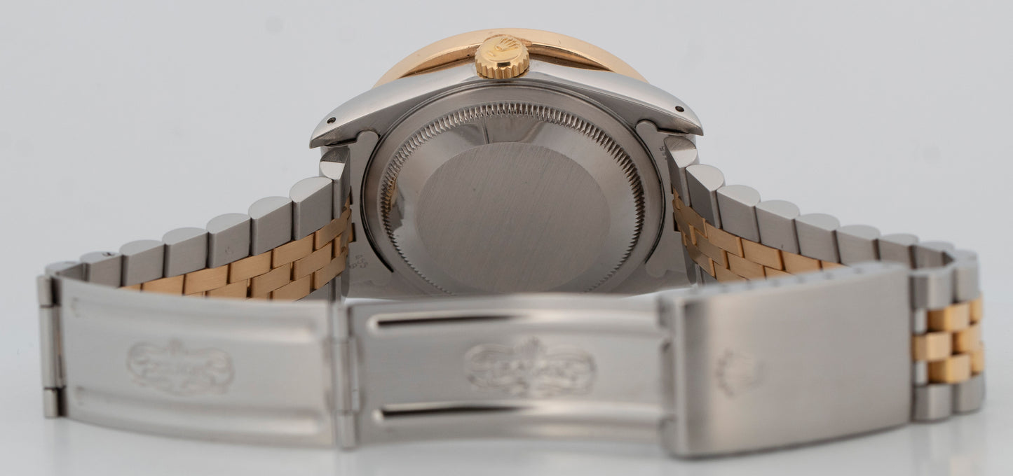 Rolex DateJust Two-Tone MOP DIAMOND Yellow Gold Steel 36mm 16233 Watch BOX