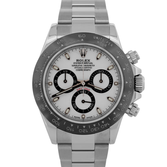 Rolex Daytona Cosmograph WHITE PANDA Ceramic Steel 40mm 116500 LN Watch