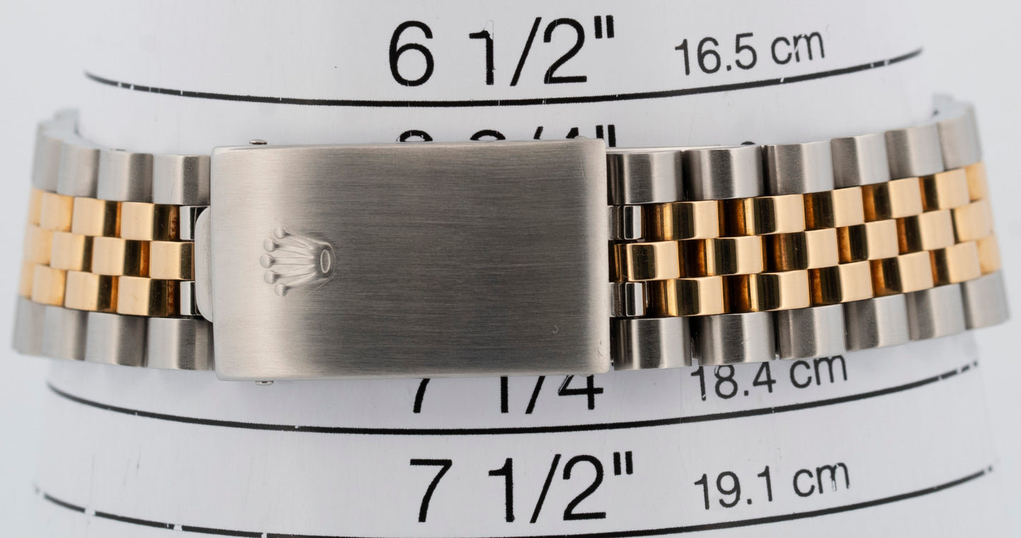 Rolex DateJust Two-Tone MOP DIAMOND Yellow Gold Steel 36mm 16233 Watch BOX