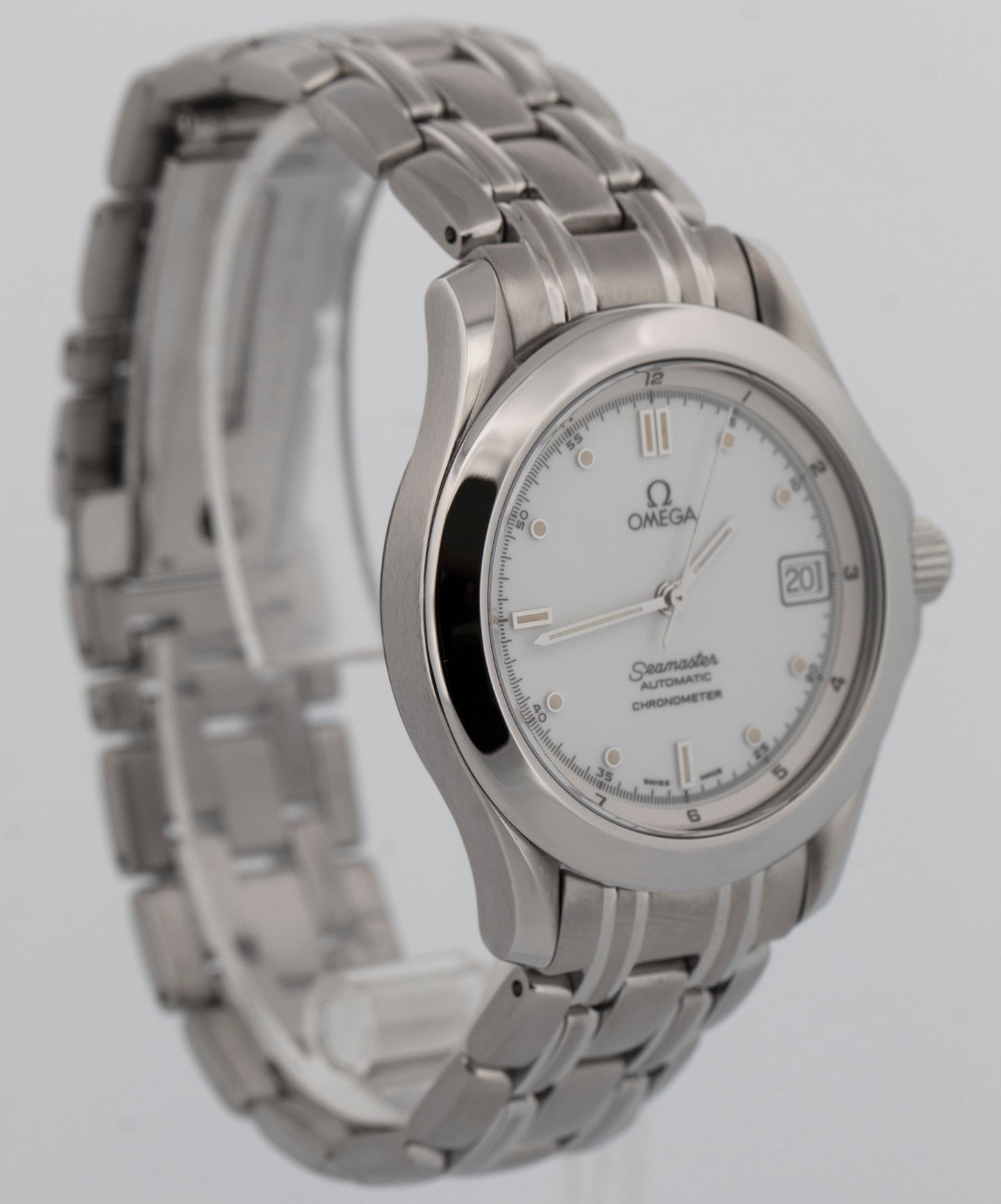 Omega Seamaster WHITE 2501.20 Stainless Steel 36.25mm Date 2501.20.00 Watch