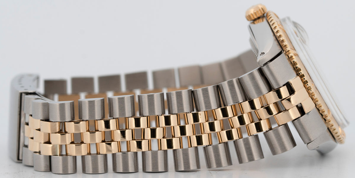 Rolex DateJust Turn-O-Graph 1625 Champagne Two-Tone Yellow Gold 36mm Watch