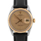 Rolex Oyster Perpetual Date Zephyr CHAMPAGNE Two-Tone Gold Steel 34mm 1512 Watch