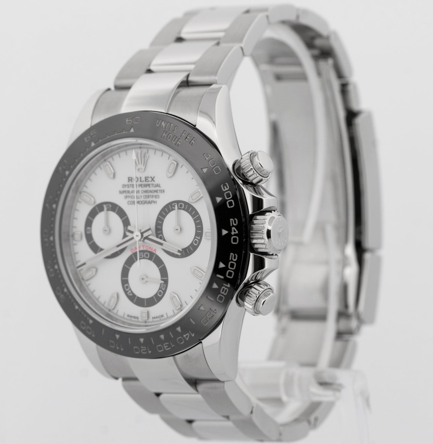 Rolex Daytona Cosmograph WHITE PANDA Ceramic Steel 40mm 116500 LN Watch