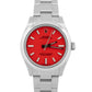 2021 PAPERS Rolex Oyster Perpetual CORAL RED Steel 31mm 277200 Watch BOX