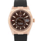 PAPERS Rolex Sky-Dweller 336235 Chocolate Oysterflex 18K Rose Gold Watch BOX