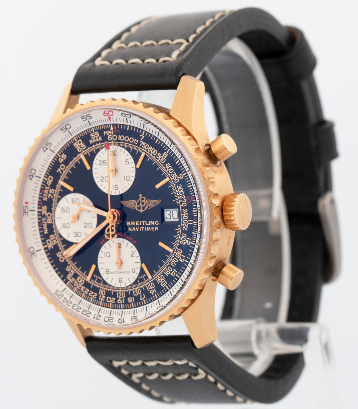 Breitling Navitimer Fighter BLACK 18K Yellow Gold 41.5mm H13330 Watch BOX