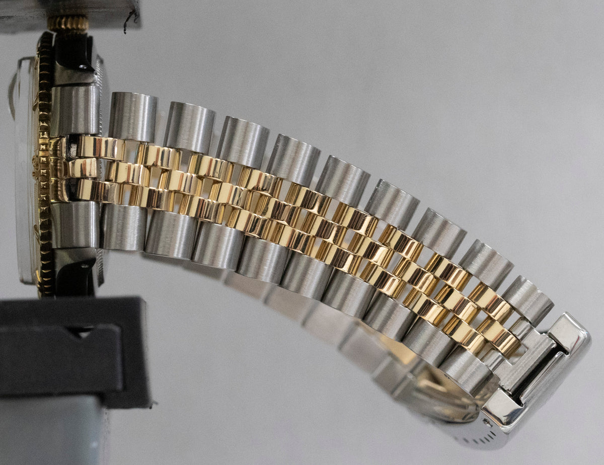 Rolex DateJust Turn-O-Graph 1625 Champagne Two-Tone Yellow Gold 36mm Watch