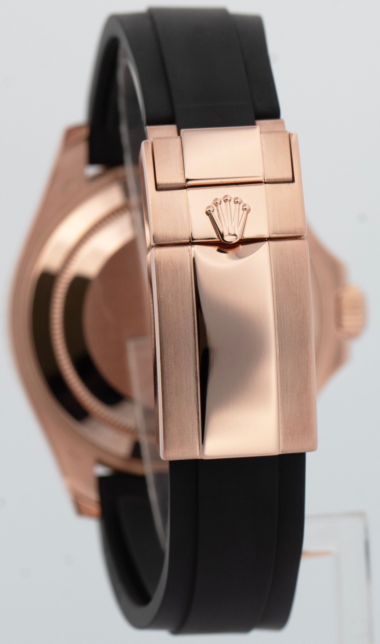 Rolex Yacht-Master BLACK Rose Gold Oysterflex Rubber Ceramic 40mm Watch 116655