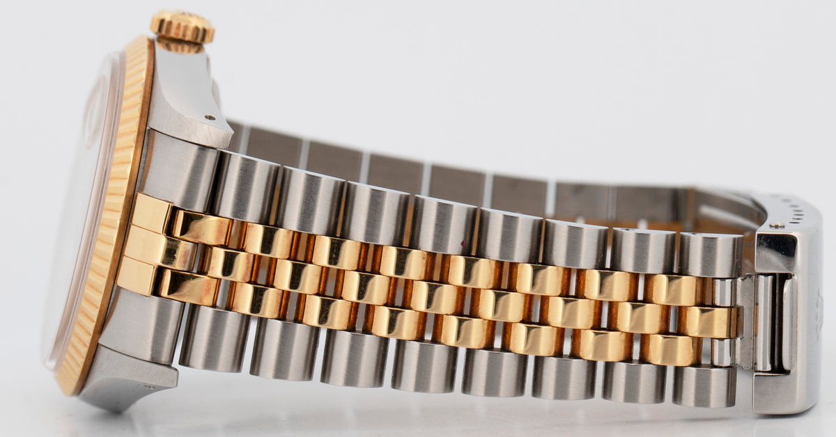 1993 Rolex DateJust 16233 Champagne Two-Tone Yellow Gold 36mm Watch Box Papers