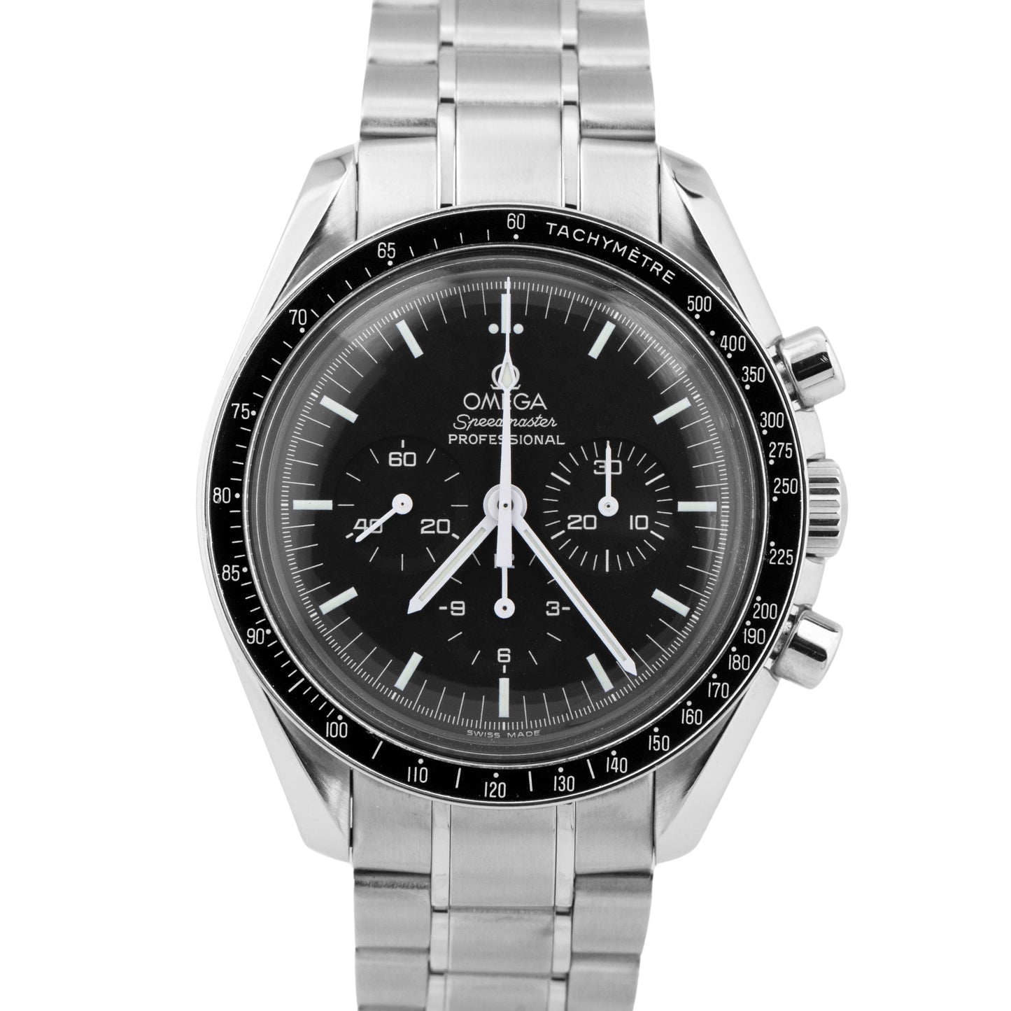 PAPERS Omega Speedmaster Moonwatch 3570.50 Black Manual 42mm Watch 3570.50.00