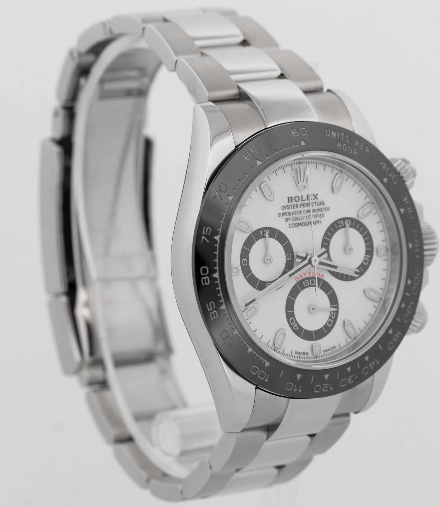 Rolex Daytona Cosmograph WHITE PANDA Ceramic Steel 40mm 116500 LN Watch