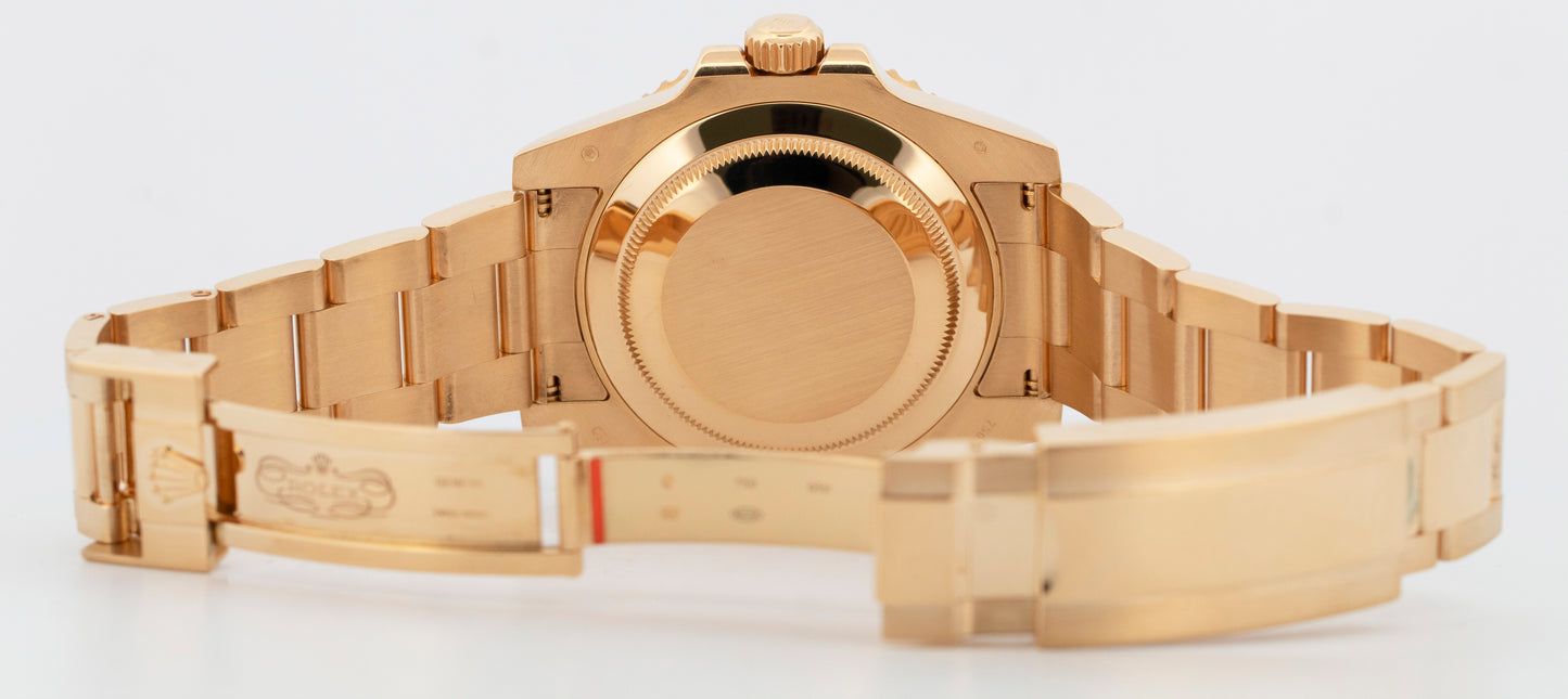 PAPERS Rolex Submariner Date 40mm BLUE Ceramic 18K Yellow 116618 LB Watch BOX