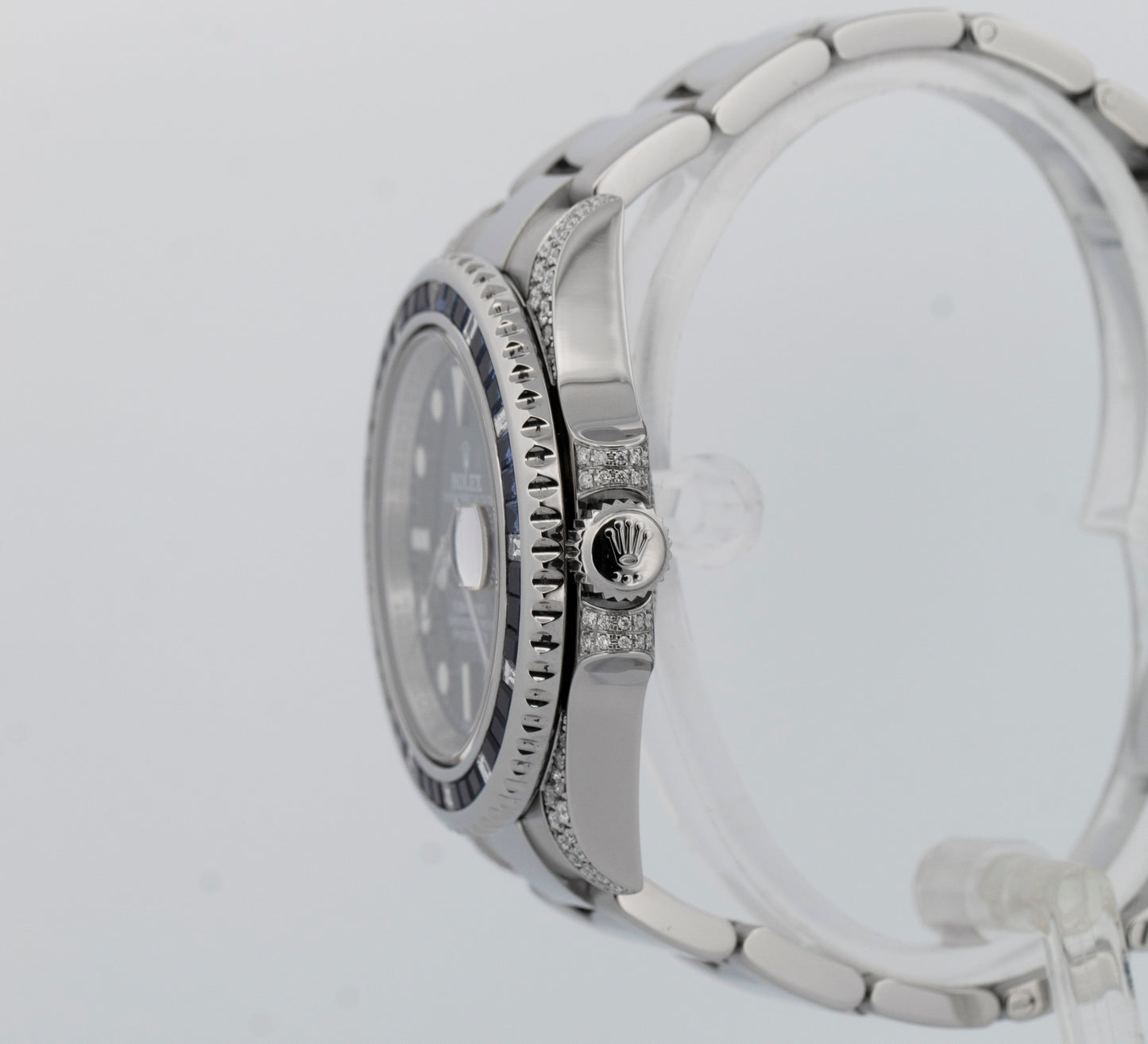 Rolex Submariner Date BLUE DIAMOND SAPPHIRE Stainless Steel Watch 40mm 116610