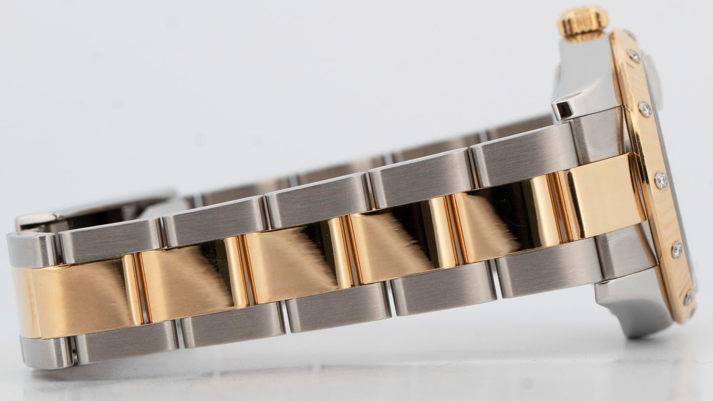 Rolex DateJust Mid-Size 31mm White Roman DIAMOND Two-Tone 18K Gold Watch 178313