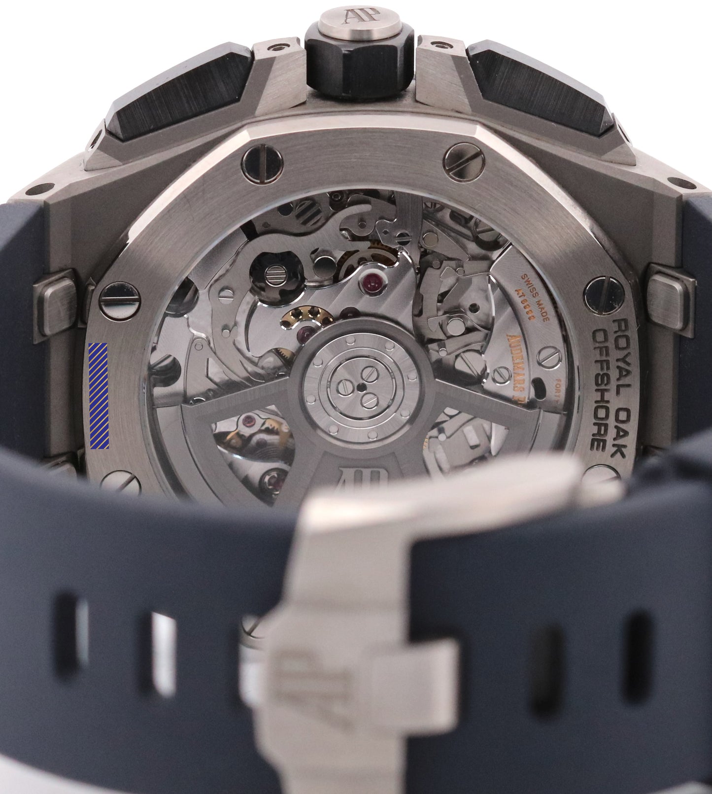 PAPERS Audemars Piguet Royal Oak Offshore BLUE Titanium Rubber 43mm 26420TI BOX