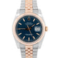 Rolex DateJust 36mm BLUE Two-Tone 18K Rose Gold Steel Jubilee 116231 Watch