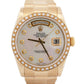 Rolex Day-Date President 118238 Mother of Pearl Diamond Yellow Gold 36mm Watch