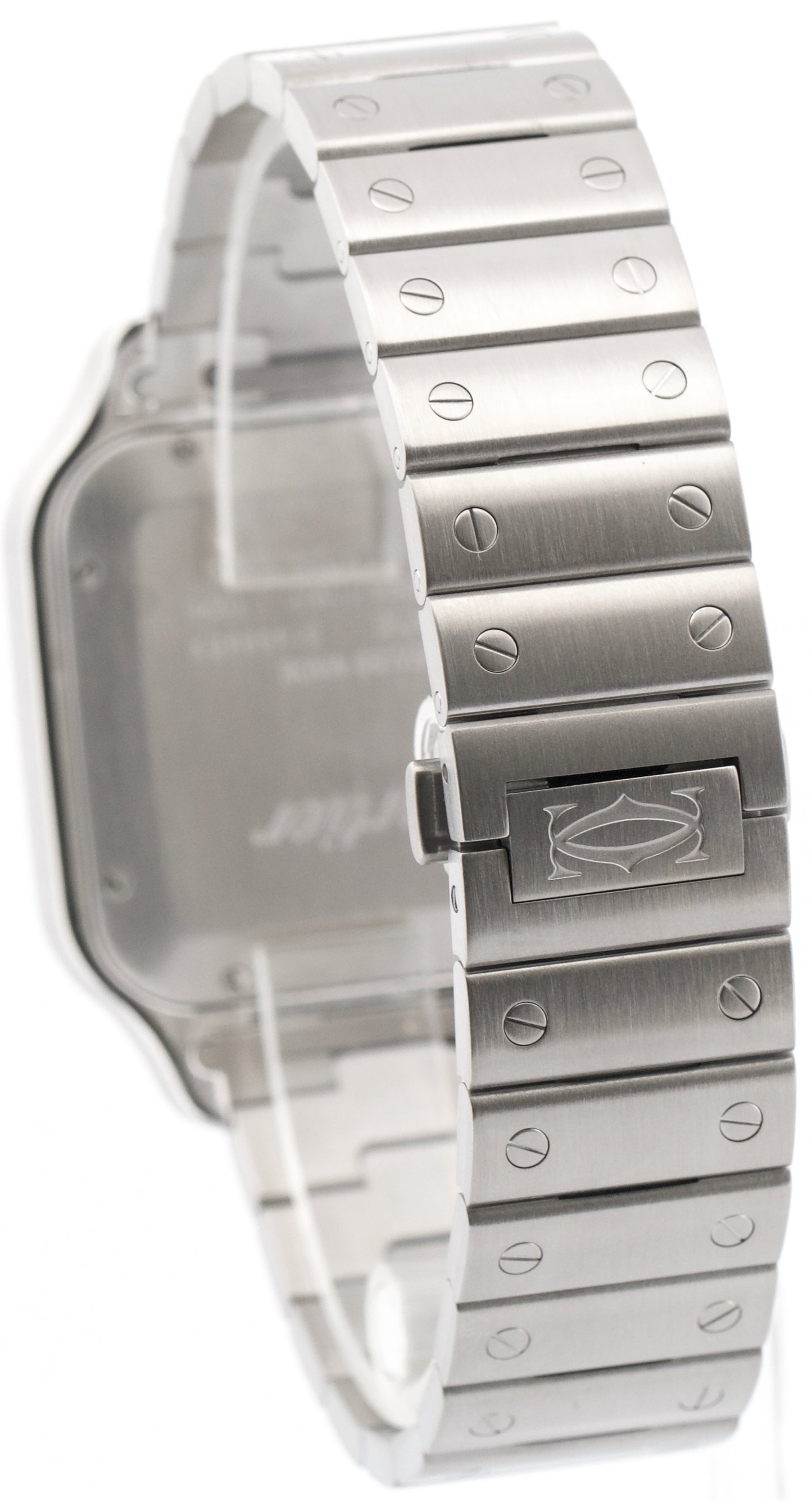 Cartier Santos 39.8mm WHITE ROMAN Automatic Stainless Steel 4072 WSSA0018 Watch