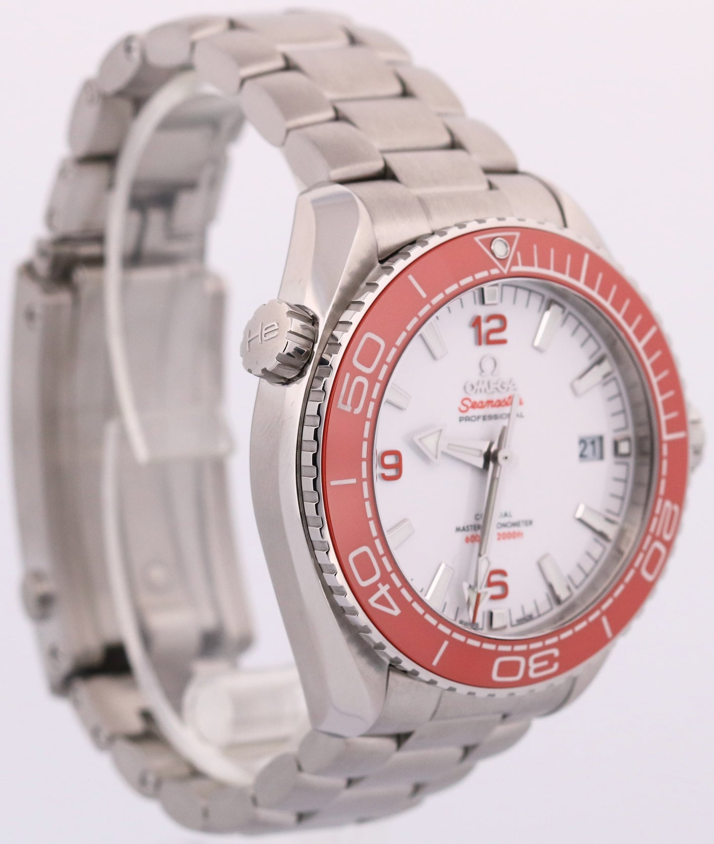 PAPERS Omega Seamaster Planet Ocean WHITE Orange 43mm 215.30.44.21.04.001 BOX