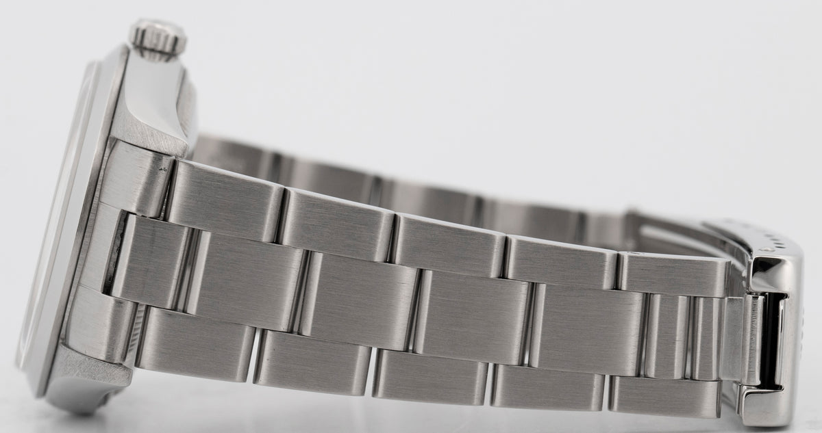 1997 Rolex Air-King 14000 Dominos Silver Stainless Steel 34mm Watch Box Papers