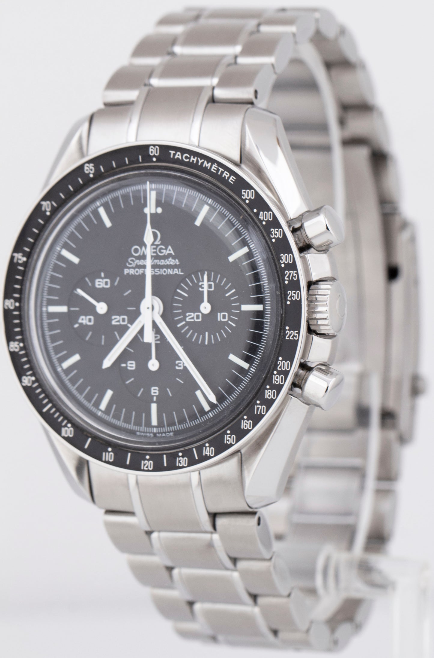 PAPERS Omega Speedmaster Moonwatch 3570.50 Black Manual 42mm Watch 3570.50.00
