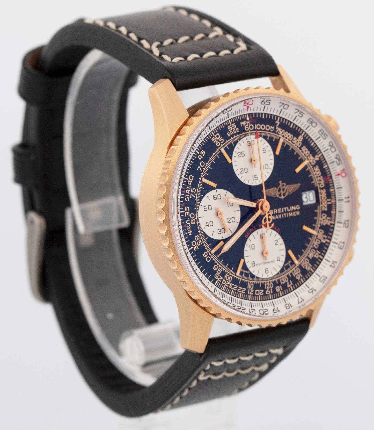 Breitling Navitimer Fighter BLACK 18K Yellow Gold 41.5mm H13330 Watch BOX